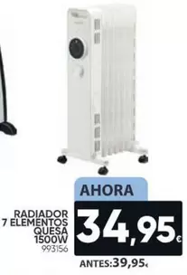 Oferta de Quesa - Radiador 7 Elementos 1500w por 34,95€ en Family Cash