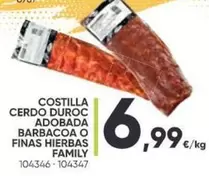 Oferta de Duroc - Costilla Cerdo Duroc Adobada Barbacoa O Finas Hierbas Family por 6,99€ en Family Cash