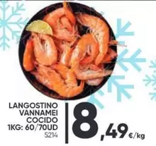 Oferta de Langostino Vannamei Cocido por 8,49€ en Family Cash