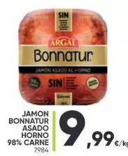 Oferta de Argal - Jamon Bonnatur Agado Horno 98% Carne por 9,99€ en Family Cash