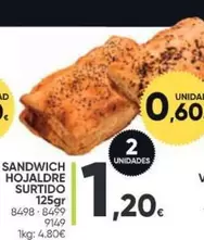 Oferta de Sandwich Hojaldre Surtido por 1,2€ en Family Cash