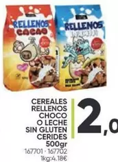 Oferta de Cerides - Cereales Rellenos Choco O Leche Sin Gluten por 2,09€ en Family Cash