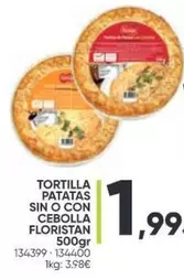 Oferta de Floristan - Tortilla Patatas Sin O Con Cebolla por 1,99€ en Family Cash