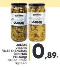 Oferta de Benimar - Judias Verdes Finas O Anchas por 0,89€ en Family Cash