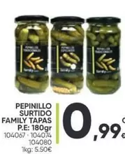 Oferta de Pepinillo Surtido Family Tapas por 0,99€ en Family Cash