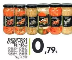 Oferta de Encurtidos Family Tapas por 0,79€ en Family Cash