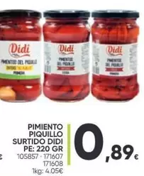 Oferta de Didi - Pimiento Piquillo Surtido por 0,89€ en Family Cash