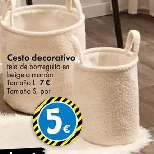 Oferta de Cesto Decorativo por 5€ en TEDi