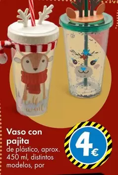 Oferta de Vaso Con Pajita por 4€ en TEDi