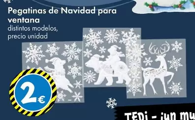 Oferta de Pegatinas De Navidad Para Ventana por 2€ en TEDi