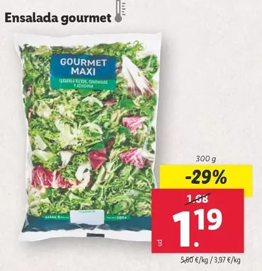 Oferta de Gourmet - Ensalada gourmet por 1,19€ en Lidl