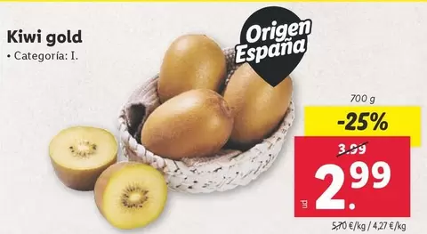 Oferta de Kiwi - Kiwi Gold por 2,99€ en Lidl