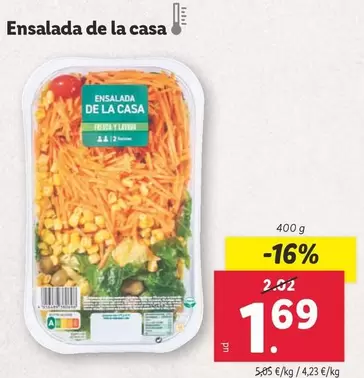 Oferta de La casa - Ensalada De La Casa por 1,69€ en Lidl