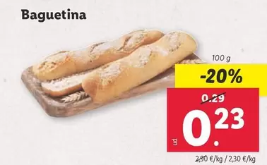 Oferta de Baguetina por 0,23€ en Lidl