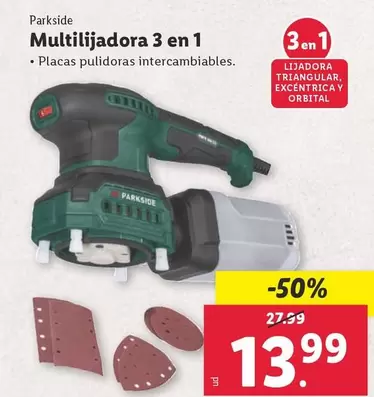 Oferta de Parkside - Multilijadora 3 En 1 por 13,99€ en Lidl