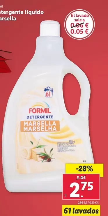 Oferta de Formil - Detergente Marsella Marsella por 2,75€ en Lidl