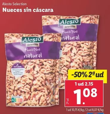 Oferta de Alesto - Nueces Sin Cascara por 2,15€ en Lidl