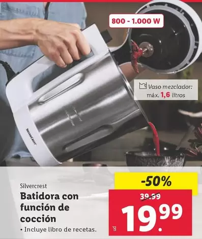 Oferta de SilverCrest - Batidora Con Funcion De Coccion por 19,99€ en Lidl