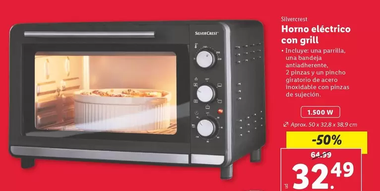 Oferta de SilverCrest - Horno Eléctrico Con Grill por 32,49€ en Lidl