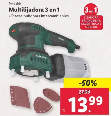 Oferta de Parkside - Multilijadora 3 En 1 por 13,99€ en Lidl