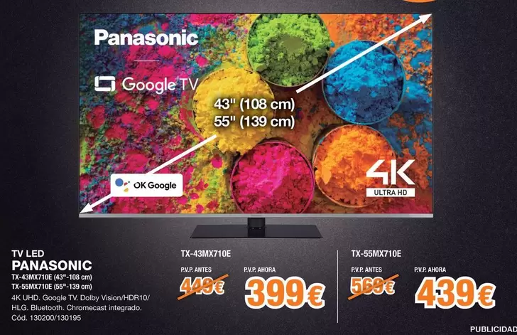 Oferta de Panasonic - Tv Led Tx-43mx710e por 399€ en Expert