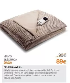 Oferta de Daga - Manta Eléctrica por 89€ en Expert