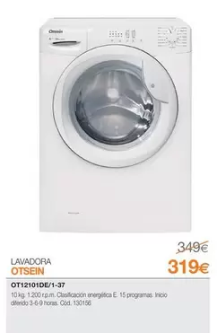 Oferta de Otsein - Lavadora 013120106/1-37 por 319€ en Expert