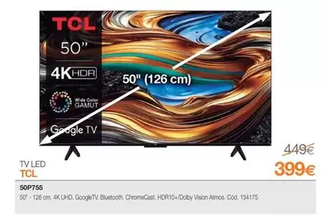 Oferta de TCL - Tv Led por 399€ en Expert