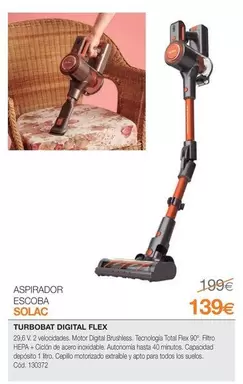 Oferta de Solac - Aspirador Escoba por 139€ en Expert