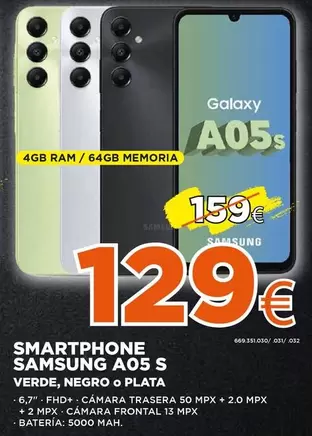 Oferta de Ram - Smartphone A05 S por 129€ en Expert