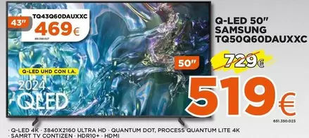 Oferta de Samsung - Q-Led 50" Tq50q60dauxxc por 519€ en Expert