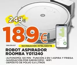 Oferta de Roomba - Robot Aspirador  Y011240 por 189€ en Expert