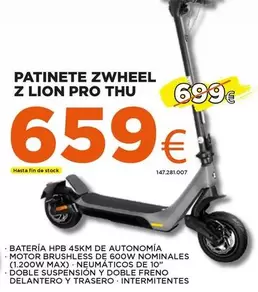 Oferta de Lion - Patinete Zwheel Z  Pro Thu por 659€ en Expert