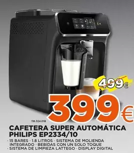 Oferta de Philips - Cafetera Super Automatica Ep2334/10 por 399€ en Expert