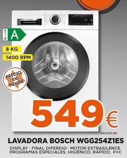 Oferta de Bosch - Lavadora Wgg254ztes por 549€ en Expert