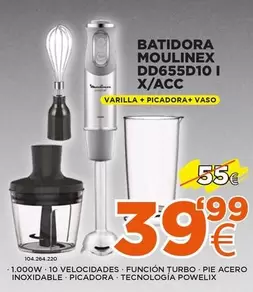 Oferta de Moulinex - Batidora Dd655d10 por 39,99€ en Expert