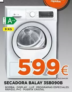 Oferta de Balay - Secadora 3sb090b por 599€ en Expert