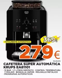 Oferta de Krups - Cafetera Super Automatica EA81101 por 279€ en Expert