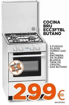 Oferta de Bru - Cocina ECC3FTBL BUTANO por 299€ en Expert