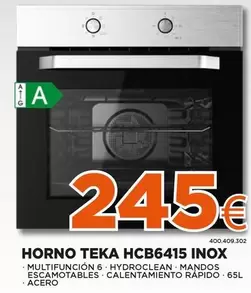 Oferta de Teka - Horno Hcb6415 Inox por 245€ en Expert