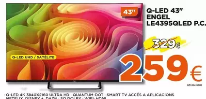 Oferta de Engel - Q-led 43" Le4395qled P.c por 259€ en Expert