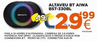 Oferta de Aiwa - Altaveu Bt Bst-330bl por 29,99€ en Expert