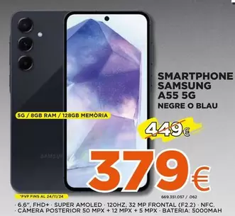 Oferta de Ram - Smartphone A55 5g Negre O Blau por 379€ en Expert