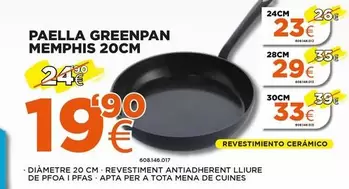 Oferta de Paella Greenpan Memphis 20cm por 19,9€ en Expert