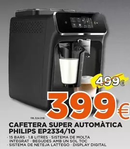 Oferta de Philips - Cafetera Super Automatica Ep2334/10 por 399€ en Expert