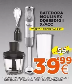 Oferta de Moulinex - Batedora DD655D10 I X/ACC por 39,99€ en Expert