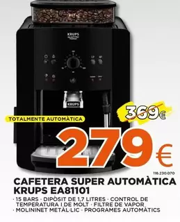 Oferta de Krups - Cafetera Super Automatica EA81101 por 279€ en Expert