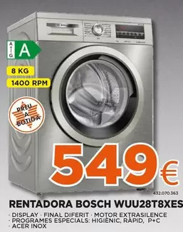 Oferta de Bosch - Rentadora WUU28T8XES por 549€ en Expert