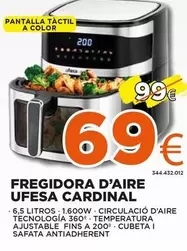 Oferta de Ufesa -  Cardinal - Fregidora D'aire por 69€ en Expert