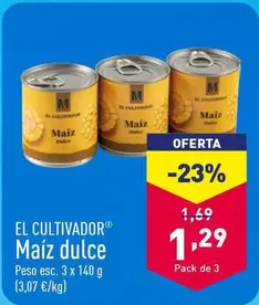 Oferta de El Cultivador - Maíz Dulce por 1,29€ en ALDI